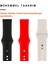 Üçlü Set | Apple Watch 3 4 5 6 7 8 9 Se 38-40-41 mm ve Series 10 (42 Mm) Uyumlu Silikon Kordon Seti 3