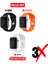 Üçlü Set | Apple Watch 3 4 5 6 7 8 9 Se 38-40-41 mm ve Series 10 (42 Mm) Uyumlu Silikon Kordon Seti 1