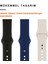 Üçlü Set | Apple Watch 3 4 5 6 7 8 9 Se 38-40-41 mm ve Series 10 (42 Mm) Uyumlu Silikon Kordon Seti 3