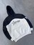 Parçalı Nakış Işlemelı Kapşonlu Sweatshirt - Siyah 3