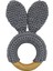 Organik Amigurumi Koyu Gri Mini Bunny Diş Kaıyıcı Koyu gr 1