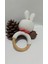 Amigurumi Handmade Örgü Süslü Tavşan Çıngırak Beyaz 3