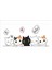 Sevimli Kediler Kapı Duvar Çocuk Odası Sticker 4