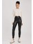 Coool Skinny Fit Basic Düz Normal Bel Suni Deri Tayt V0968AZ23AU 2