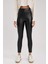 Coool Skinny Fit Basic Düz Normal Bel Suni Deri Tayt V0968AZ23AU 3