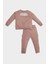 Kız Bebek 2'li Takım Baskılı Bisiklet Yaka Sweatshirt Esnek Belli Eşofman Altı D5164A524WN 1