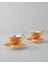 English Home Miranda New Bone China 4 Parça 2 Kişilik Çay Fincanı Takımı 220 ml Turuncu 1