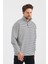 Çizgili Dik Yaka Fermuarlı Comfort Kalıp Sweatshırt (UNI00247) 2