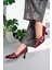 Stiletza Model Kadın Bordo Rugan Toka Detaylı Sivri Burun Stiletto Topuklu Ayakkabı 3