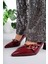 Stiletza Model Kadın Bordo Rugan Toka Detaylı Sivri Burun Stiletto Topuklu Ayakkabı 4