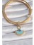 Pirinç Gold Renk Nazar Boncuklu Ajda Charm - TJ-BC1010 2