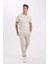Slim Fit Dar Kesim Kısa Kollu Pamuklu Polo Tişört D0033AXNS 4