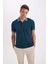 Slim Fit Dar Kesim Kısa Kollu Pamuklu Polo Tişört D0033AXNS 1