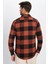 Erkek Slim Fit Dar Kesim Oduncu Çift Cep Kapaklı Kareli Kışlık Gömlek 5