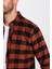 Erkek Slim Fit Dar Kesim Oduncu Düğmeli Yaka Kareli Kışlık Gömlek 4