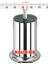 Doruk Vidalı Baza Koltuk Dolap Metal Krom Ayak 3/8 Diş M/10 15 cm 3