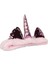 Unicorn Peluş Bandana Makyaj Saç Bandı Açık Pembe Pembe Boynuzlu 1