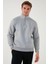 Pamuklu Regular Fit Yarım Fermuarlı Dik Yaka Sweat Erkek Sweat 59052592 4