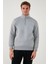 Pamuklu Regular Fit Yarım Fermuarlı Dik Yaka Sweat Erkek Sweat 59052592 5