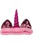 Unicorn Peluş Bandana Makyaj Saç Bandı Pembe Pembe Boynuzlu 2