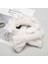 Fırfırlı Peluş Bandana Makyaj Spa Saç Bandı Beyaz 1