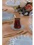 Lace Şeffaf Altın Yaldızlı 6 Kişilik Cam Çay Tabağı Takımı 3