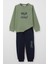 Erkek Bebek Eşofman Takım Sırt Kısmı Sevimli Sincap Baskılı 9 Ay-3 Yaş, Haki Yeşil 1