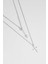 Minimal 18 Ayar Beyaz Altın Kaplama 44 cm Gümüş Cross Kolye 1