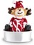 New Year Yılbaşı Bear 3'Lü Tealight Mum 13,8x4,8x7 Cm 2