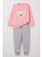 Kız Bebek Eşofman Takımı Sevimli Ayıcık Nakışlı Pembe 9 Ay-3 Yaş Arası 1