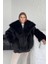 Dipmoda kadın oversize çıtçıtlı ithal kürk mont DPG037 3