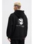 Kapüşonlu Godd And Evıl Baskı Oversize Erkek Sweatshirt 1