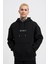 Kapüşonlu Godd And Evıl Baskı Oversize Erkek Sweatshirt 3