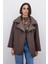 Oversize Deri Ceket - Kahve 3