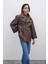Oversize Deri Ceket - Kahve 4