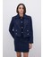 Simli Kısa Tüvit Ceket - Lacivert 2