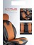 citroen C1 Uyumlu Deri Detaylı Oto Koltuk Kılıfı Ön Arka Set Cyrus Model Tarçın Sc 5