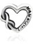 Kadın Gümüş Sonsuz Kalp Love You Mom Charm 1