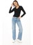 V Yaka Slim Fit Tişört-Siyah 2