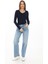 V Yaka Slim Fit Tişört-Lacivert 2