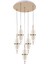 Loya 5'li Yuvarlak 50 Watt Gold Krisatlli Modern Salon Oturma Odası Sarkıt LED Avize 2