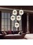 Loret 5'li Yuvarlak 60 Watt Gold Krisatlli Modern Salon Oturma Odası Sarkıt LED Avize 1