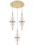 Loya 3'lü Yuvarlak 30 Watt Gold Krisatlli Modern Salon Oturma Odası Sarkıt LED Avize 2