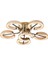 Aster Gold 6'lı 54 Watt Plafonyer Kristal Taşlı Modern Salon LED Avize 2
