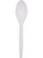 Plastik Şeffaf Beyaz Sup Kaşık - Tatlı Dondurma Kaşığı - 12.5 cm . - 50 Adetlik 10 Paket 2