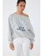 %100 Pamuk Brooklyn Yazılı Rahat Kesim Sweatshirt 1