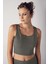Kalın Askılı Crop Top Fitilli Spor Büstiyer C02 3