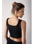 Kalın Askılı Crop Top Fitilli Spor Büstiyer C02 2