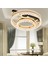 Canel Gold Iki Katlı 122 Watt Kristal Taşlı Modern LED Plafonyer LED Avize 1