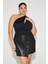 Plus Size Tek Omuzlu Bodysuit 2
